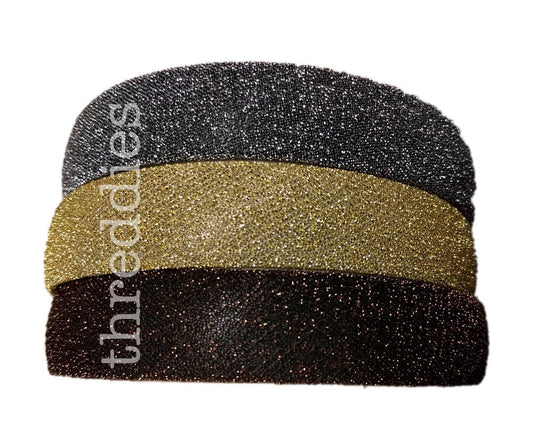 1 inch wide glittery headbands