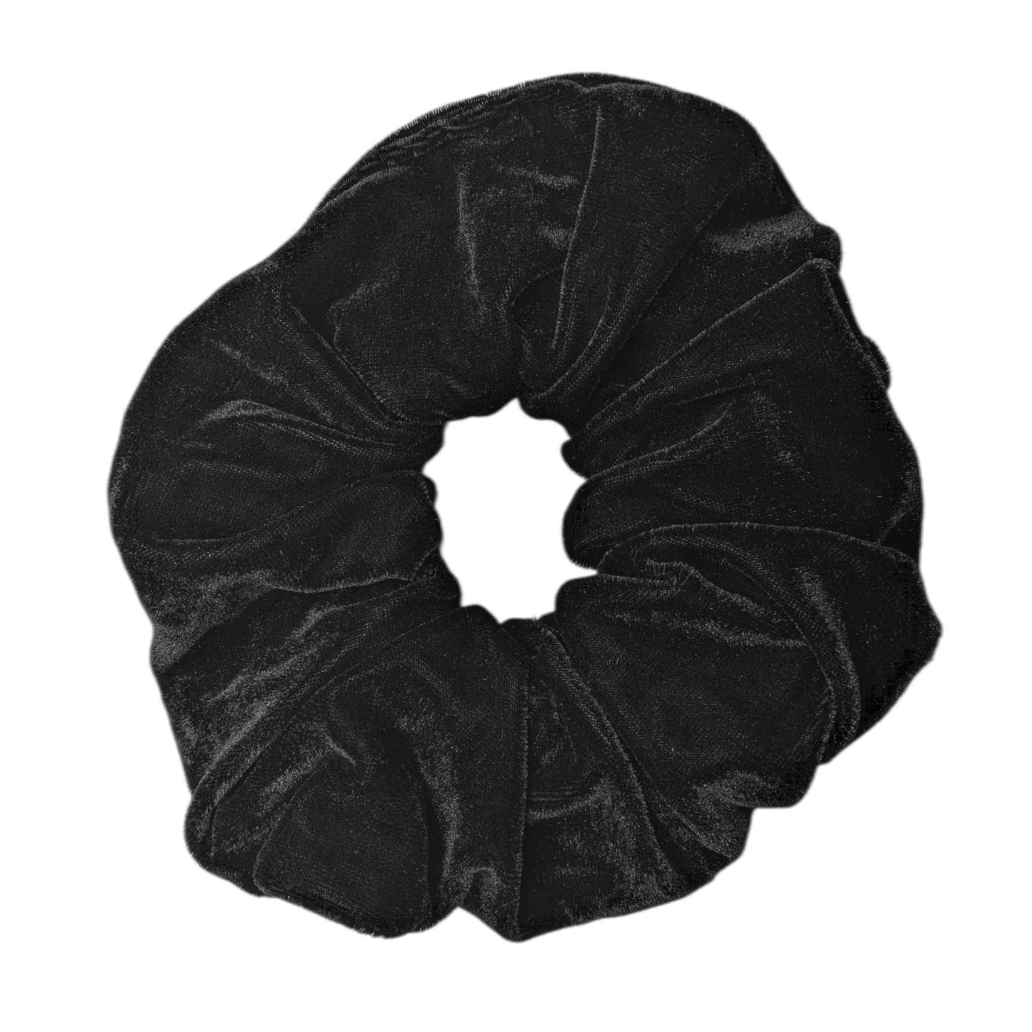 black velvet scrunchie in large size