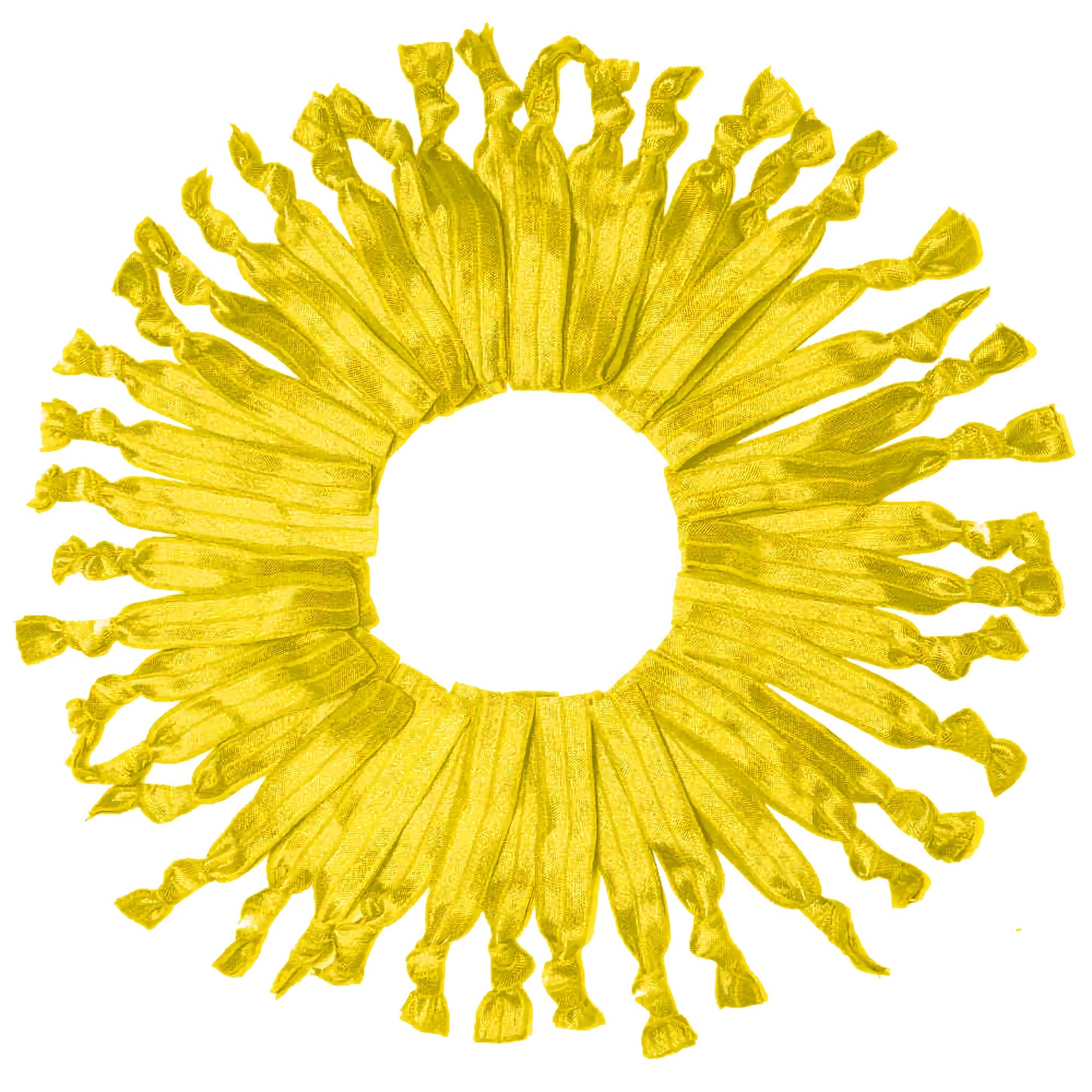 no-dent hair elastic ties - yellow