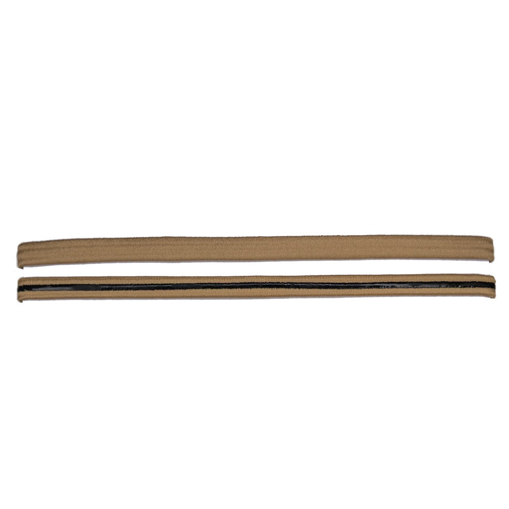 silicone grip elastic headbands, beige