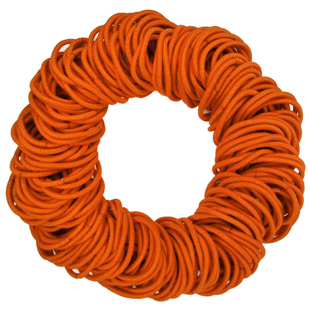 4mm ponytail elastics, orange hair ties