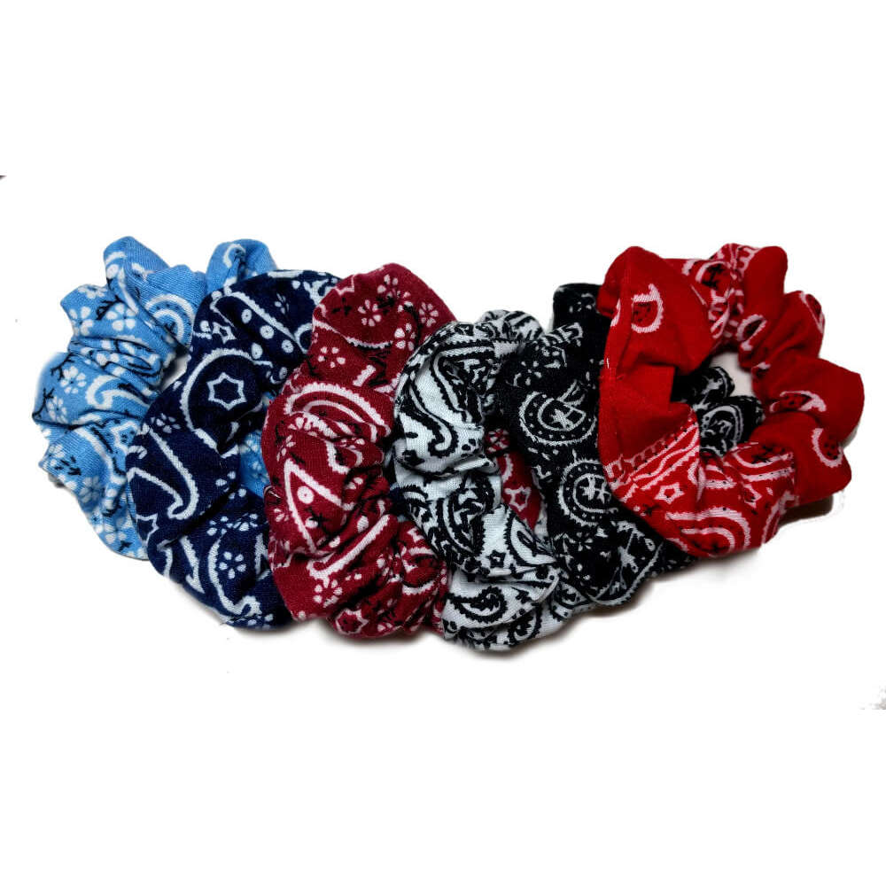 bandana scrunchies pack, classic assortment