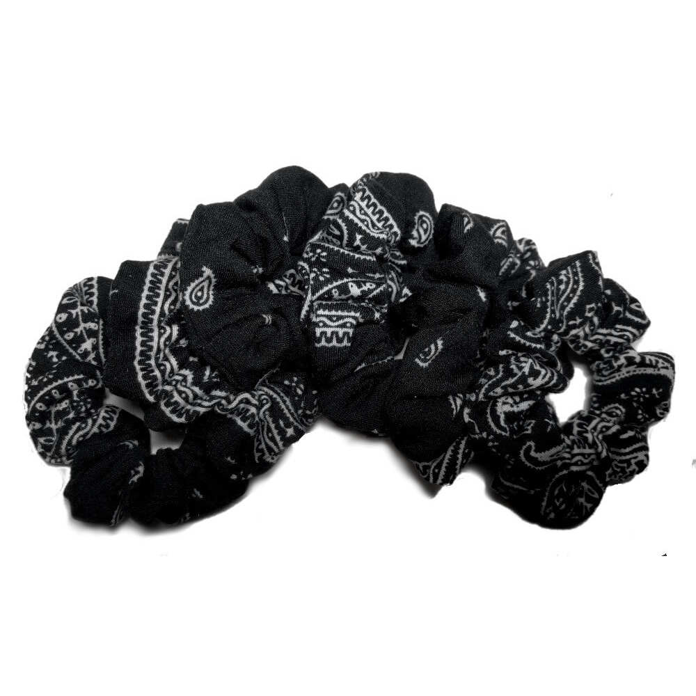 black bandana scrunchies