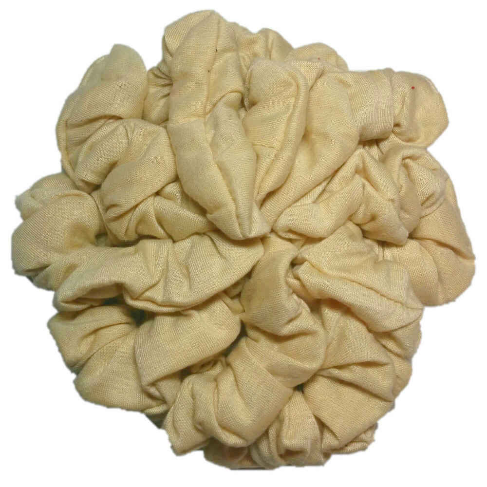 beige cotton scrunchies