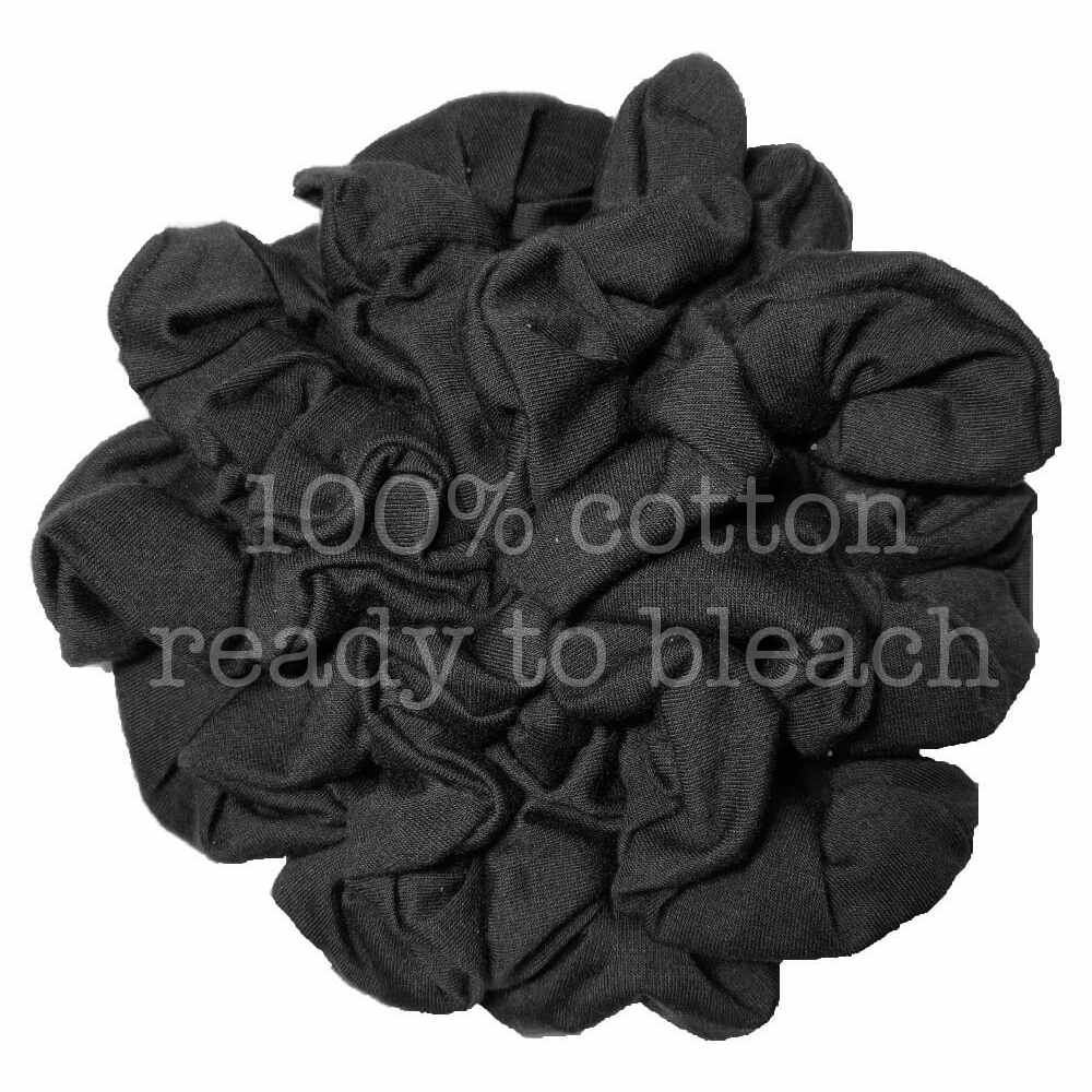 black cotton scrunchies for bleach dye