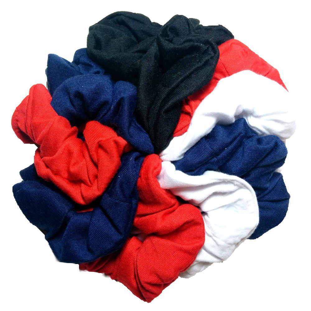 classic colors cotton scrunchies