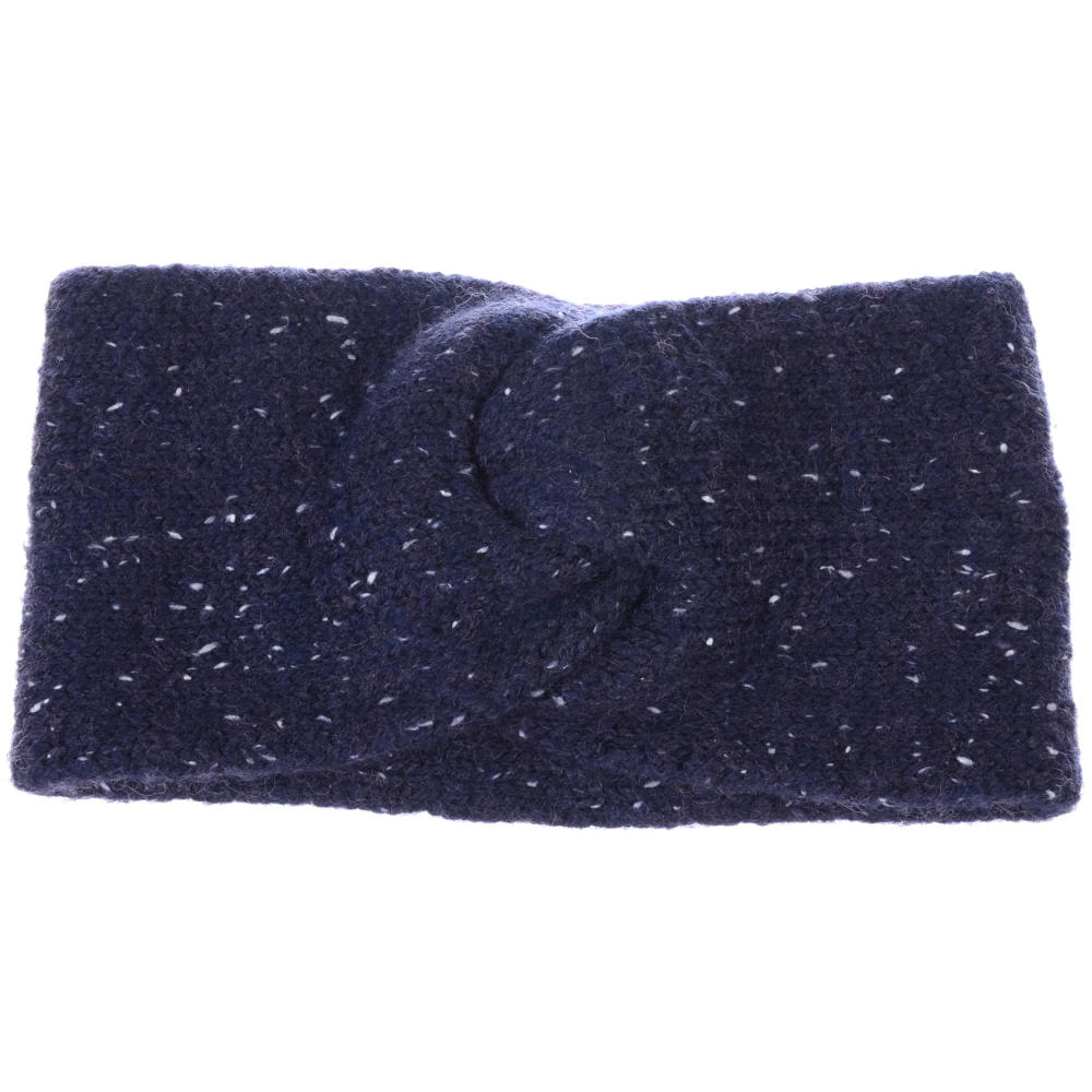 Cozy Double Knit Twist Headband, navy blue