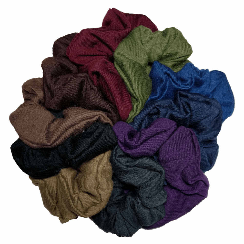 dark cotton scrunchies