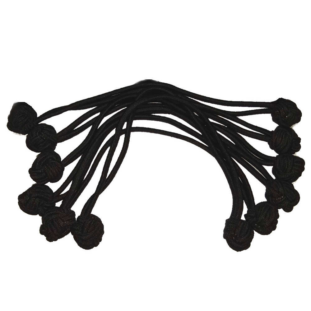 Jumbo Knotted Hair Ties, Black