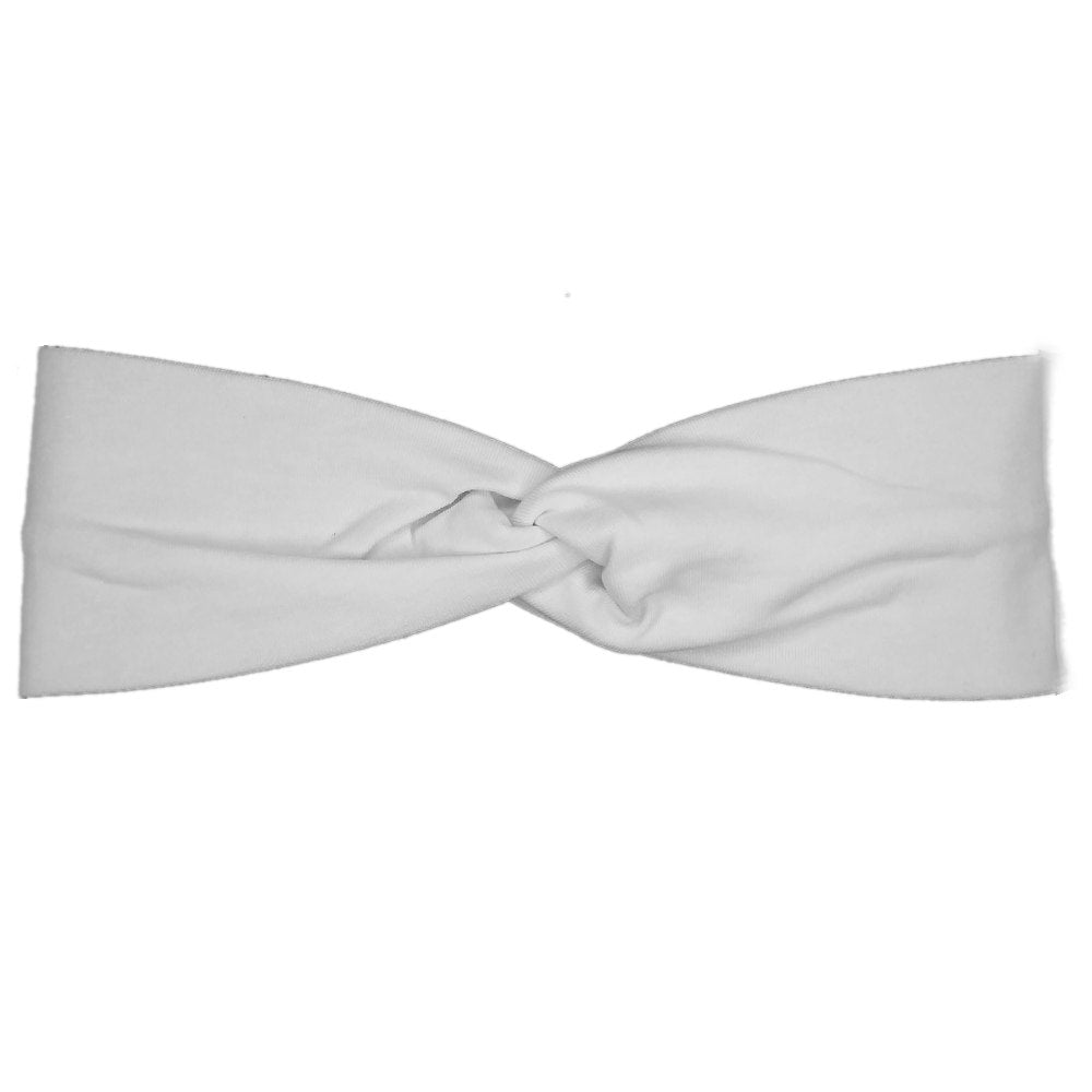 dyeable white cotton turban headbands