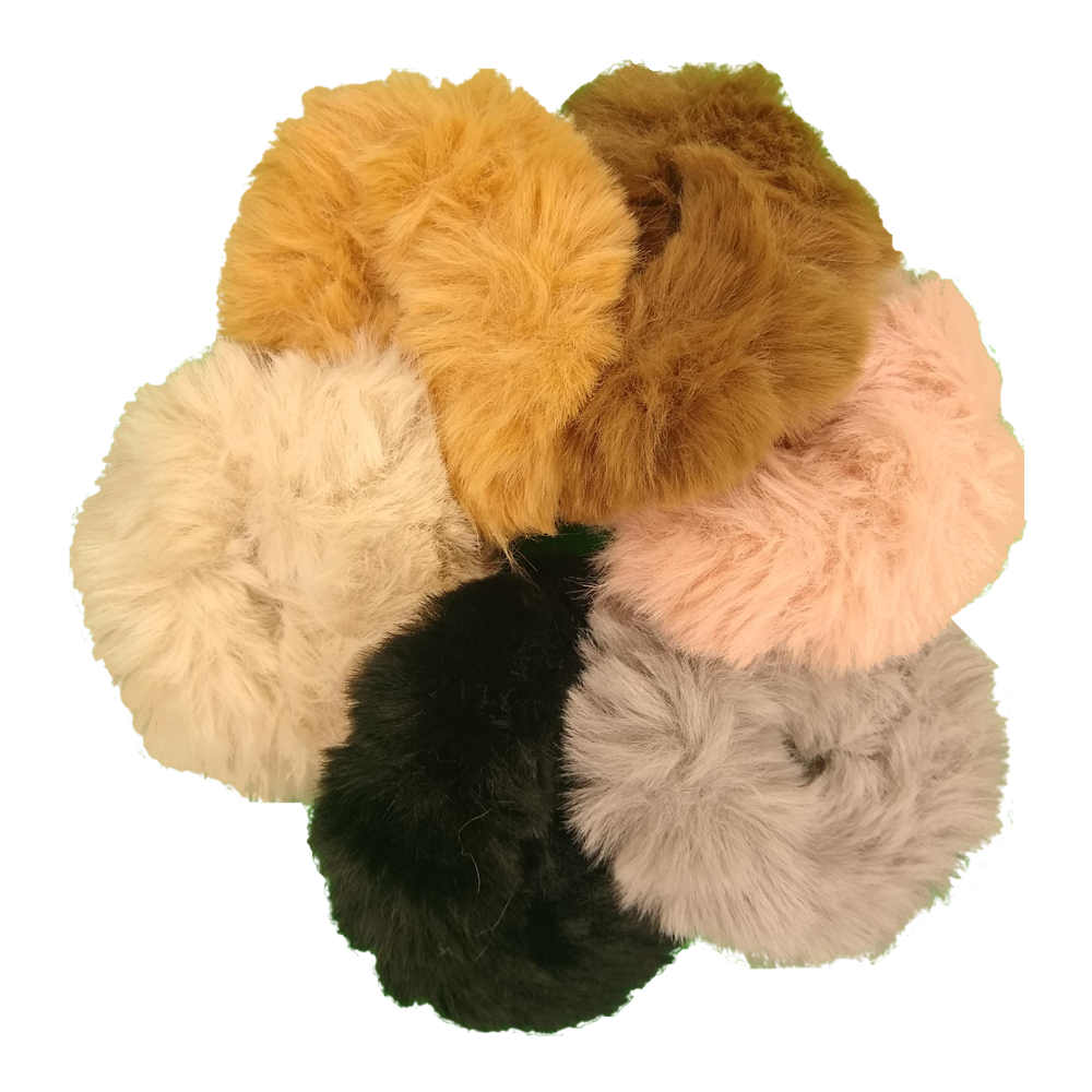 faux fur scrunchies