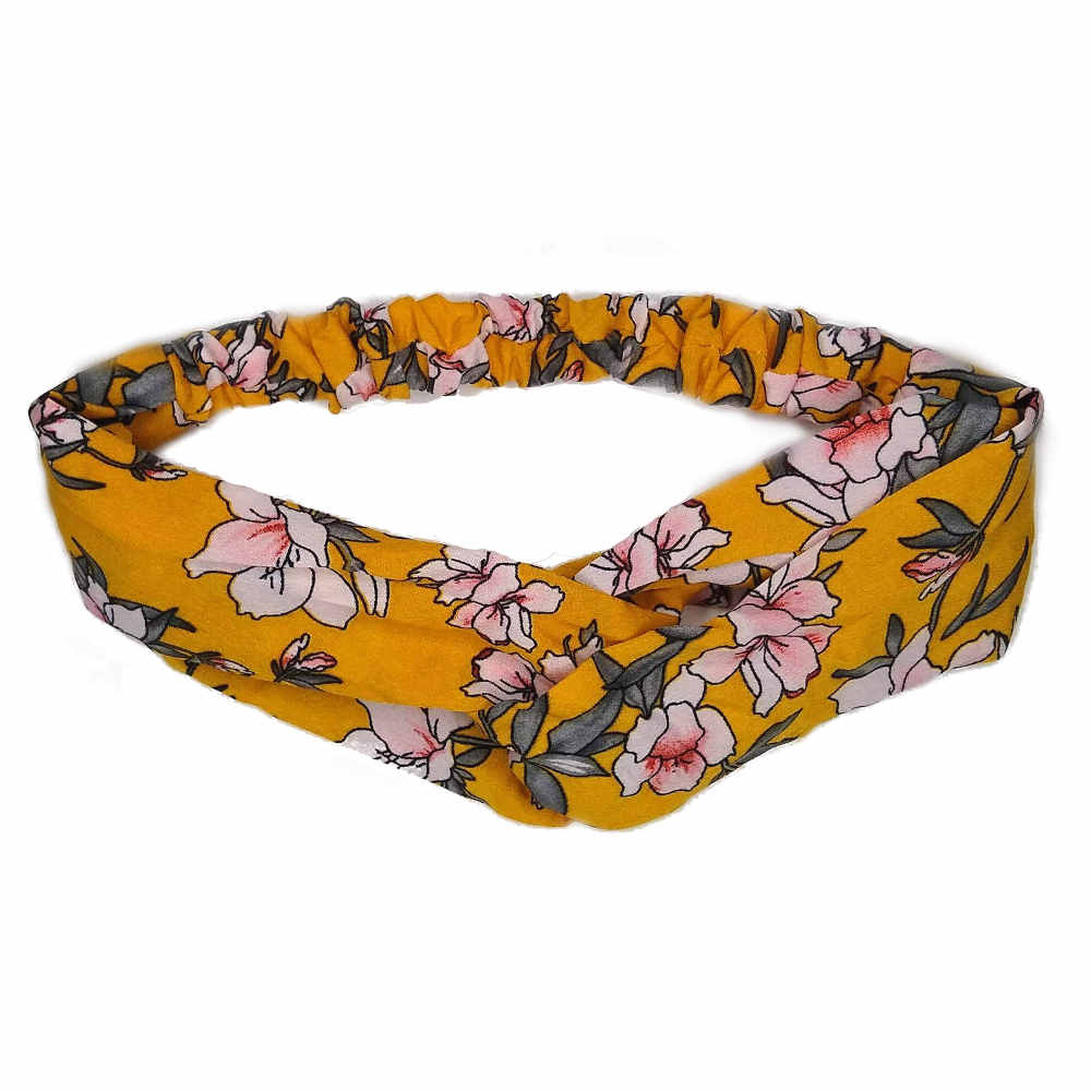 cottage floral turban twist headband