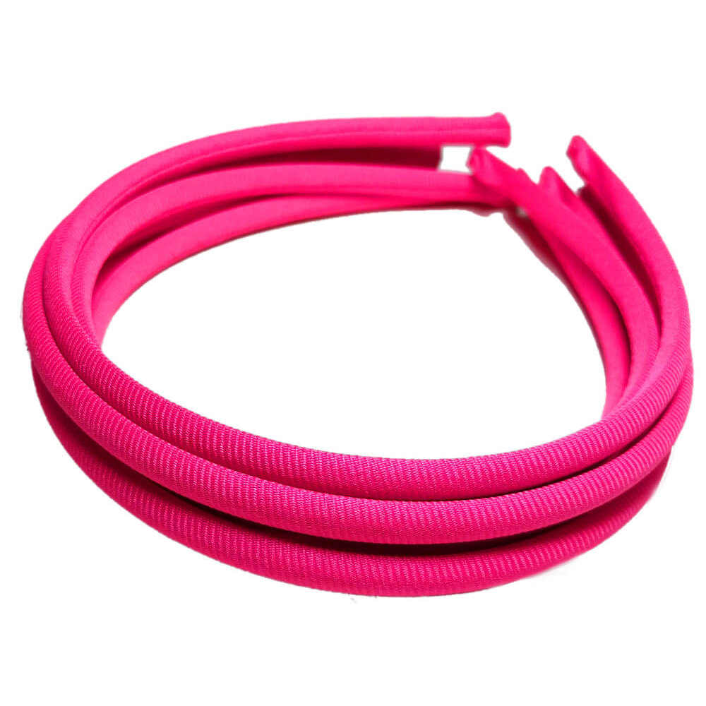 skinny matte headbands, hot pink