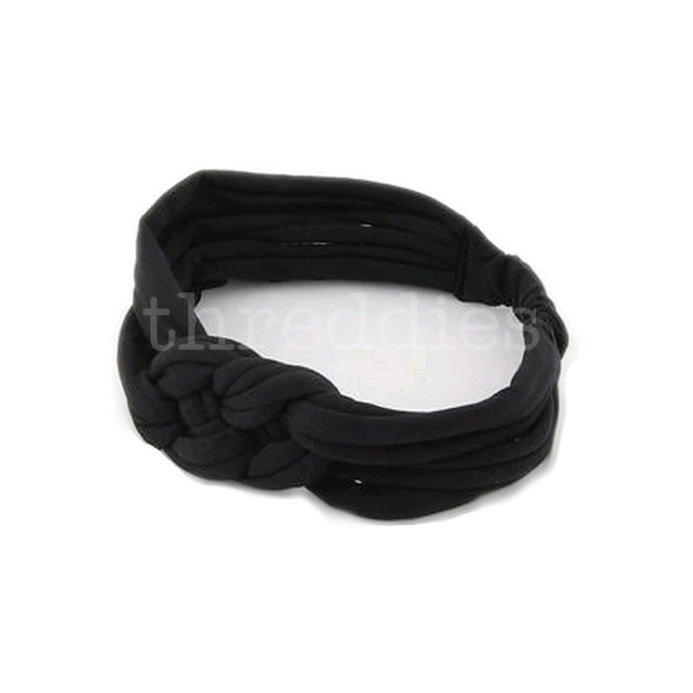 Knotted Jersey Headwrap, black