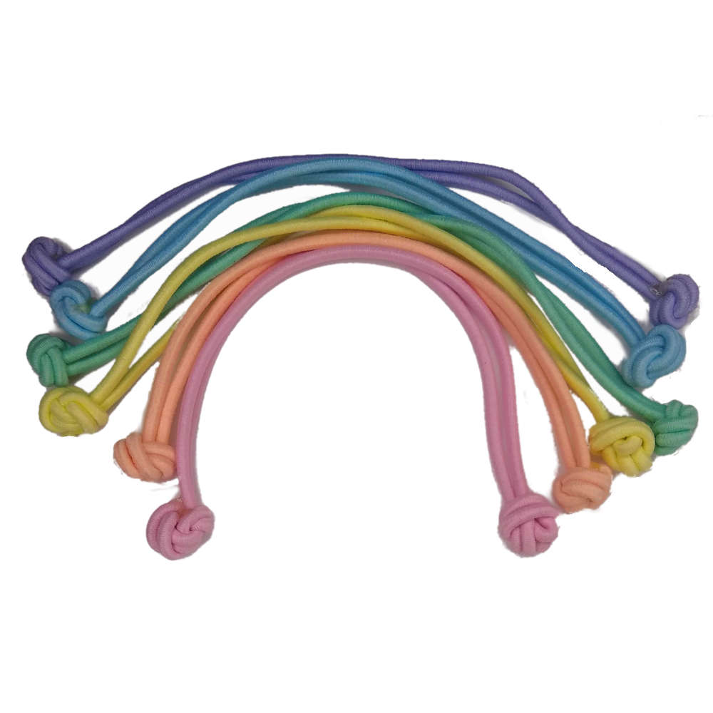 Knotted Dreadlocks Hair Tie Set, pastel