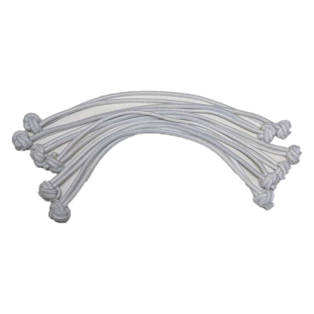 White Knotted Dreadlock Hair Tie Set