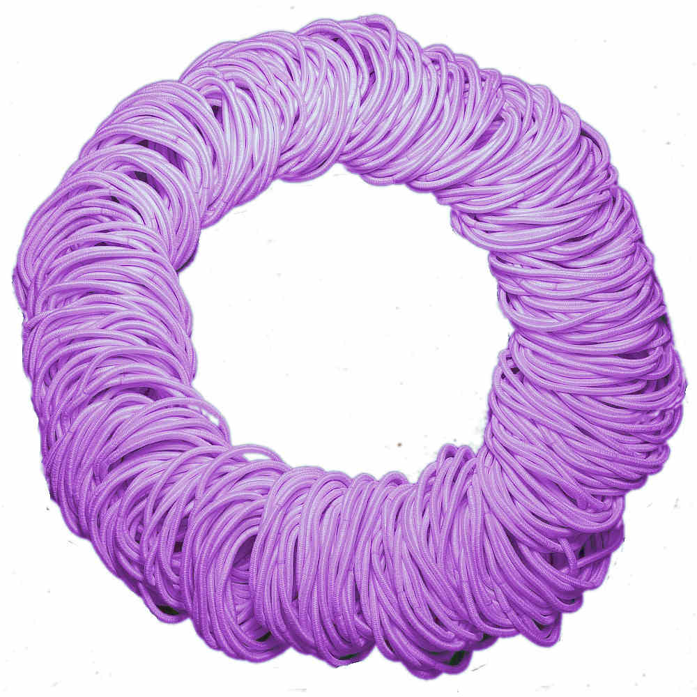 standard 2mm ponytail elastics, lavender hair elastics