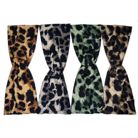 leopard print turban twist headbands