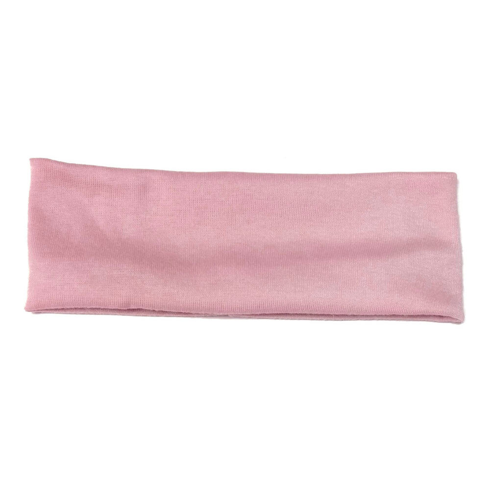 cotton blend knit stretch headbands, light pink
