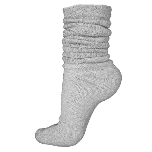 lightweight slouch socks, heather grey