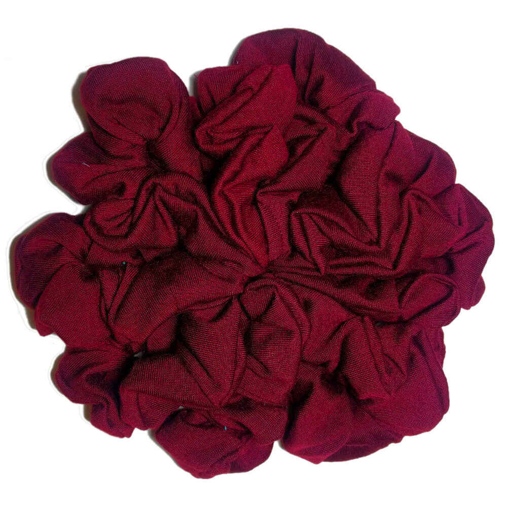 maroon cotton scrunchies