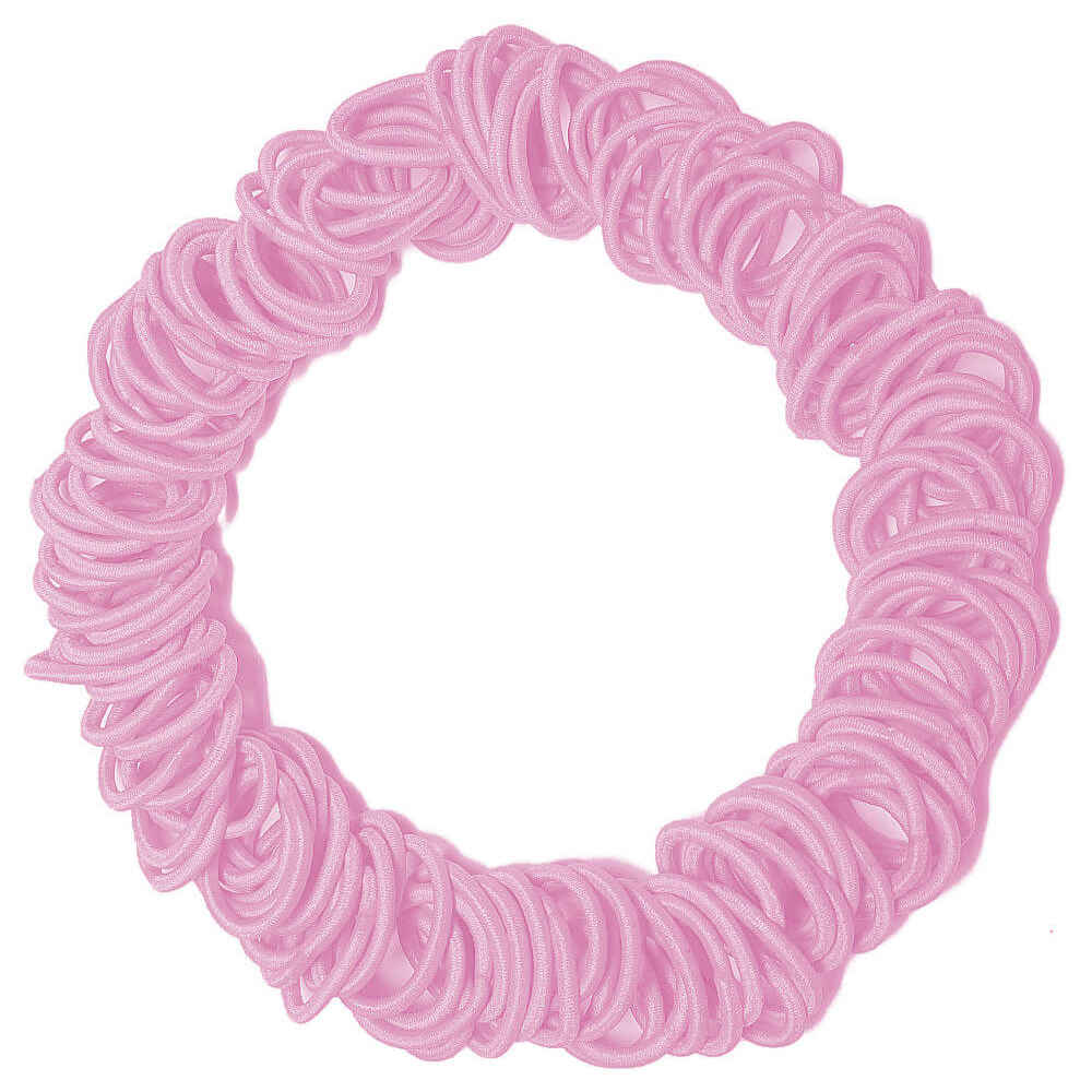 Threddies mini hair elastics in light pink