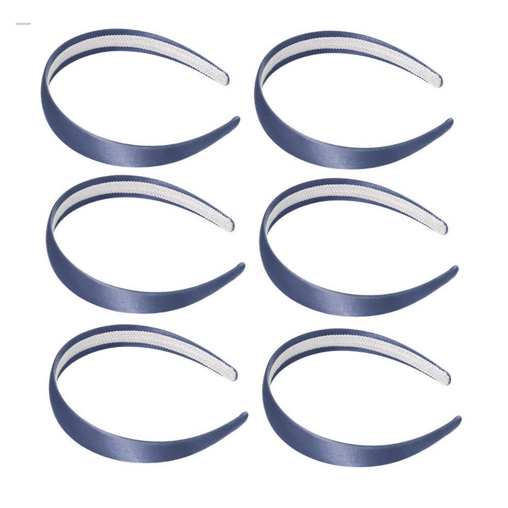 1 inch satin headbands, navy
