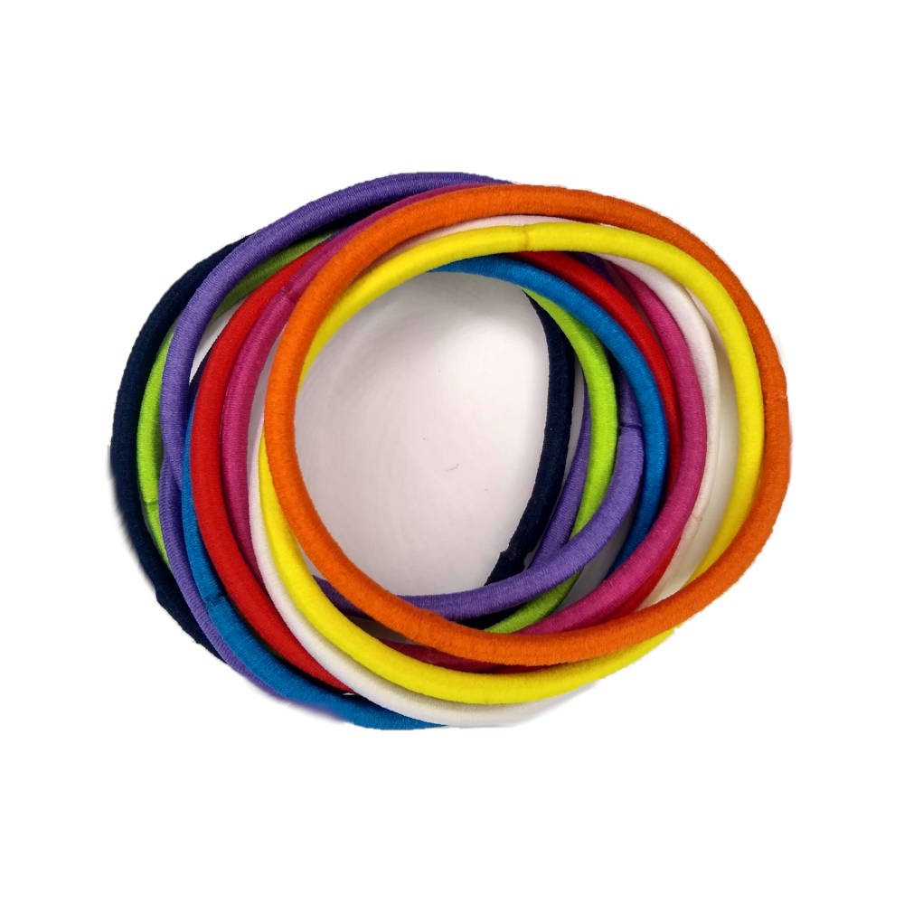 Oversized hair tie elastics, rainbow assortment