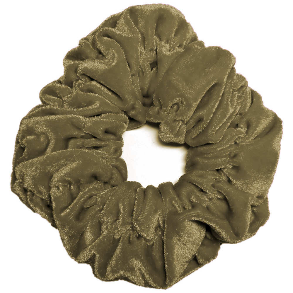 oversized velvet scrunchies, beige