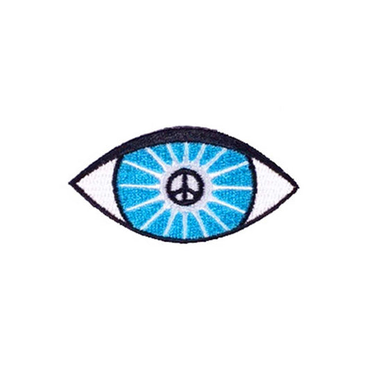 evil eye peace sign patch