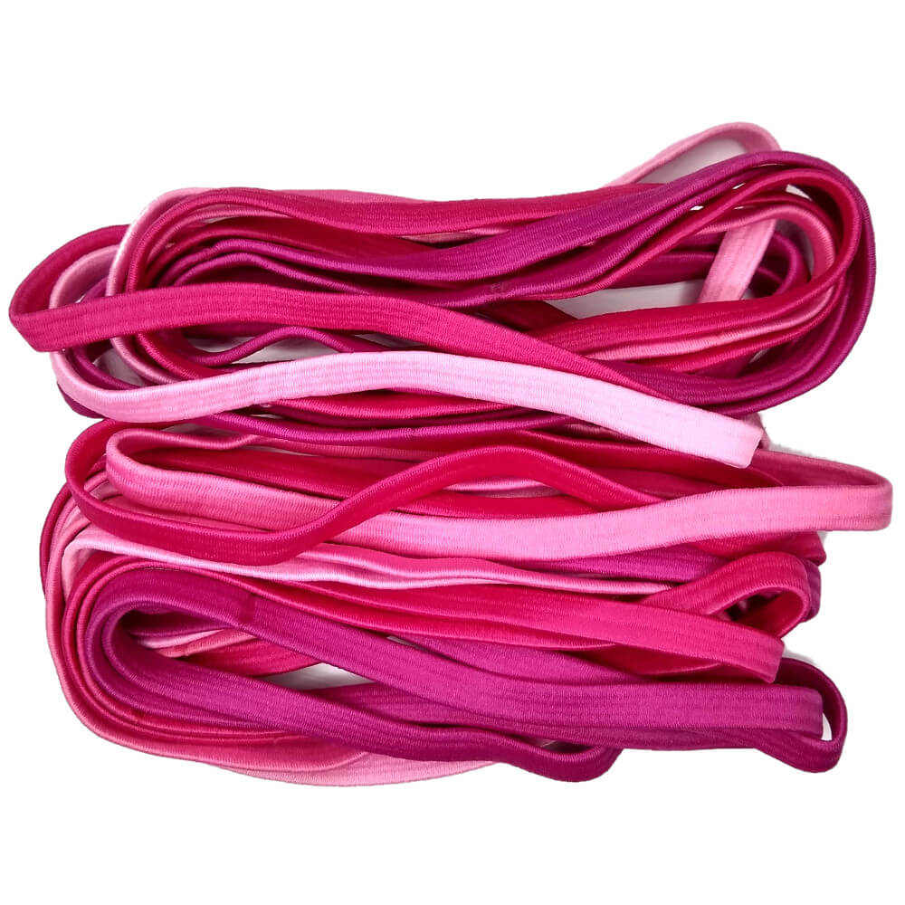thick elastic headbands, pink assortment