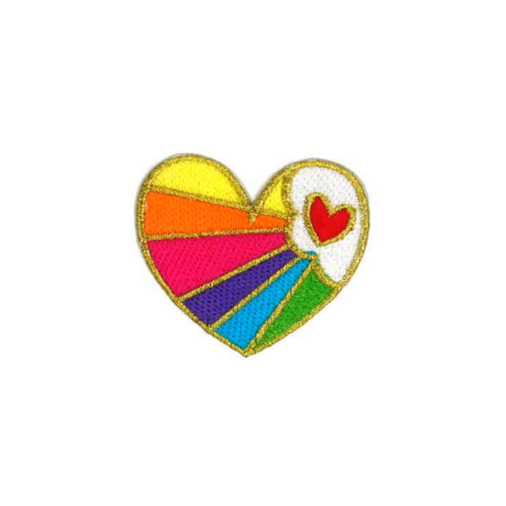 Rainbow heart cloud patch