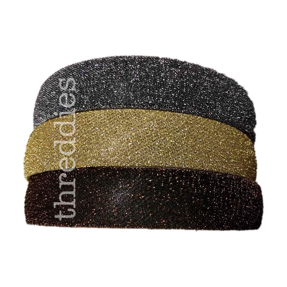 Wide shimmer headbands