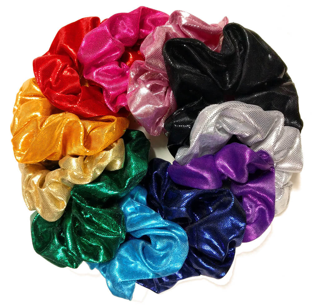 metallic scrunchies swatches