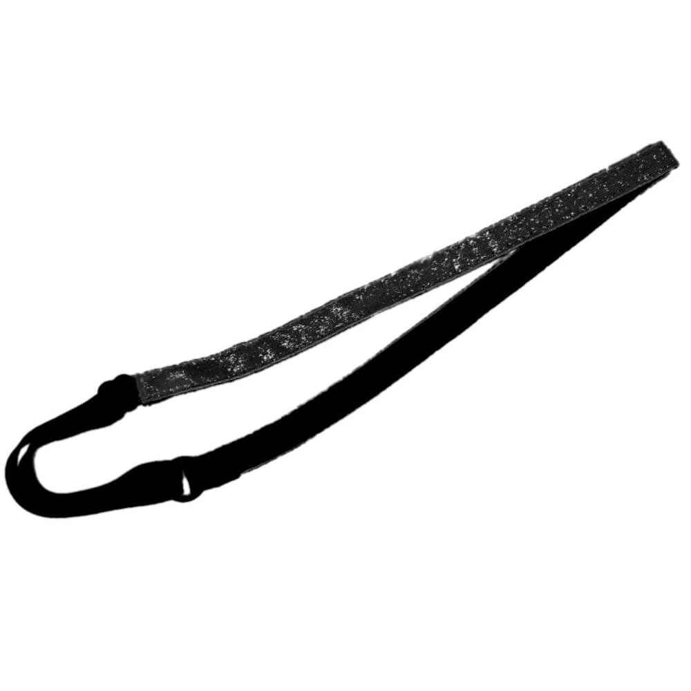 skinny nonslip glitter elastic headbands, black