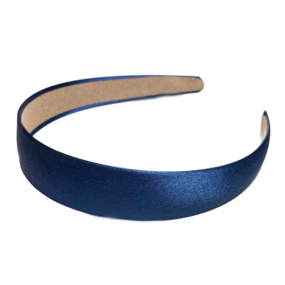 1 inch suede lined headbands, navy blue