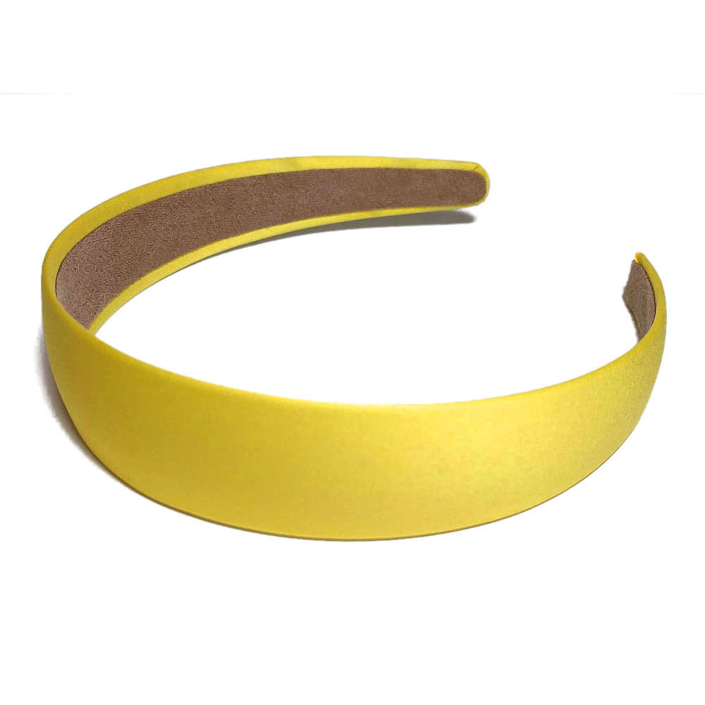 1 inch suede lined headbands, yellow