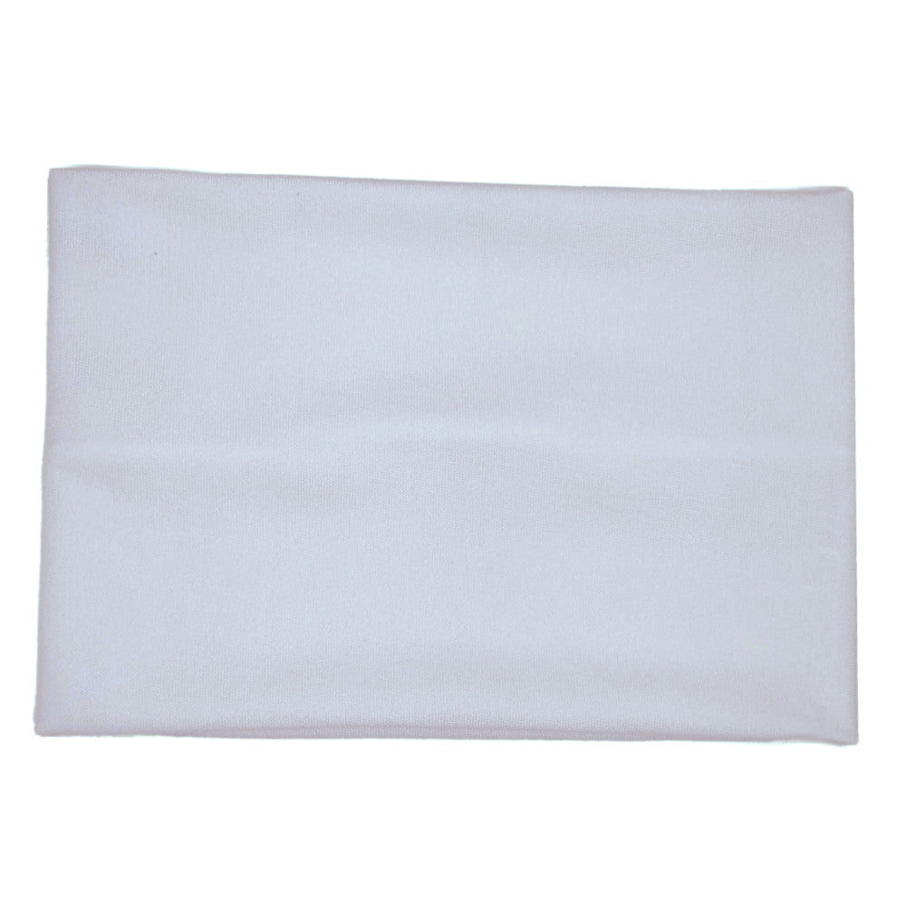 5 inch wide super soft knit headbands, white