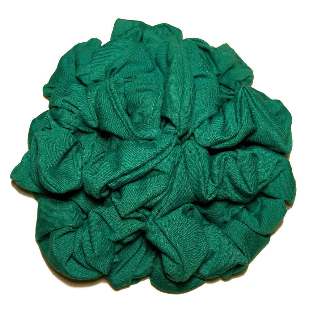 teal cotton scrunchies