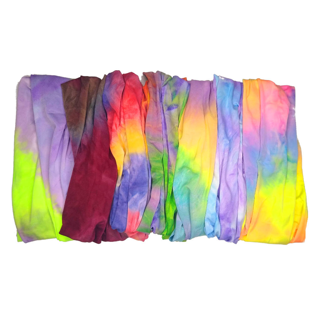 tie dye tube headbands and neck gaiters