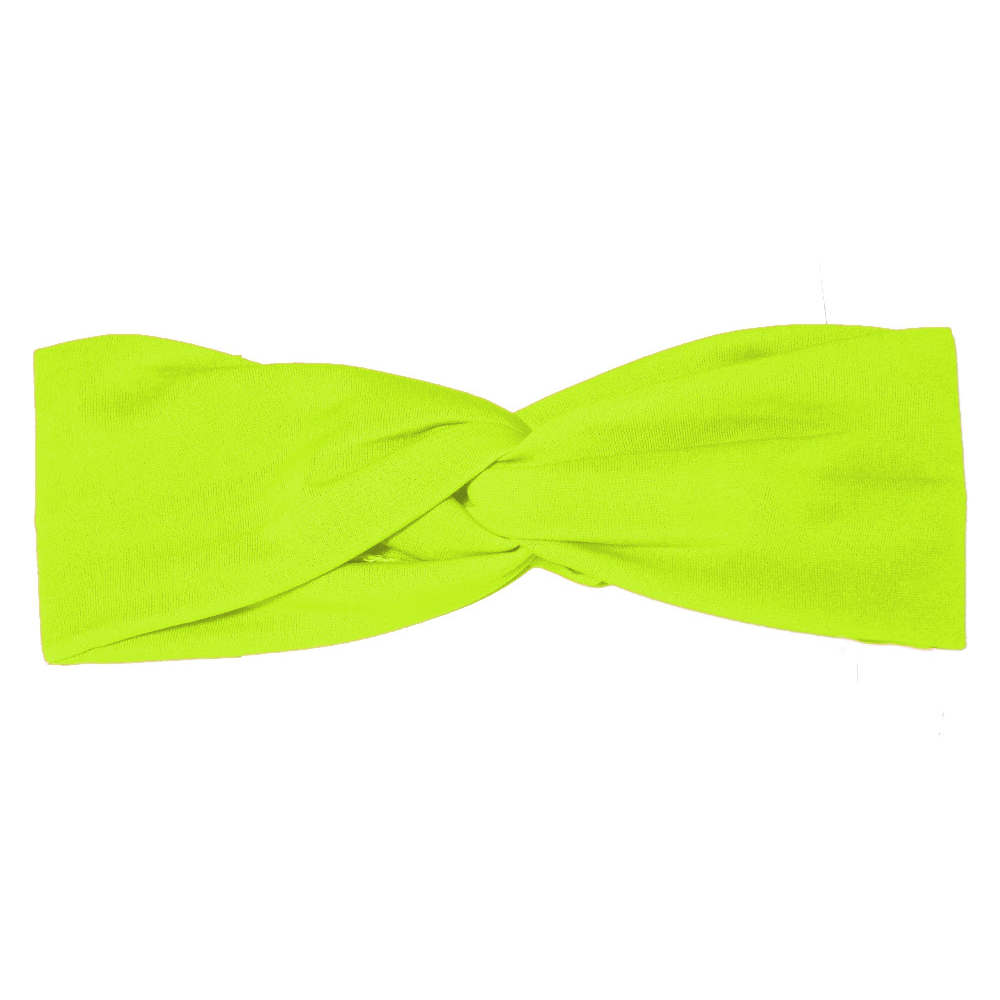 neon yellow turban headband