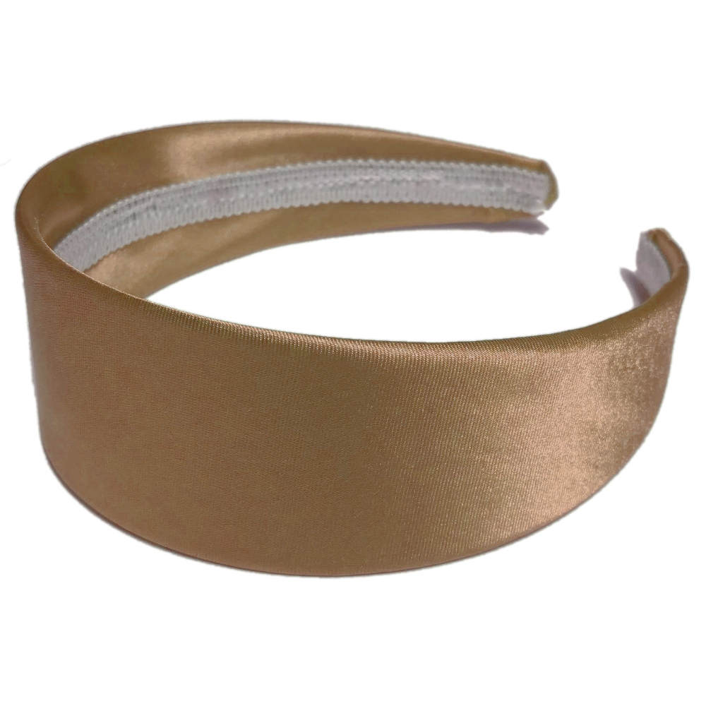 widest satin headbands, beige