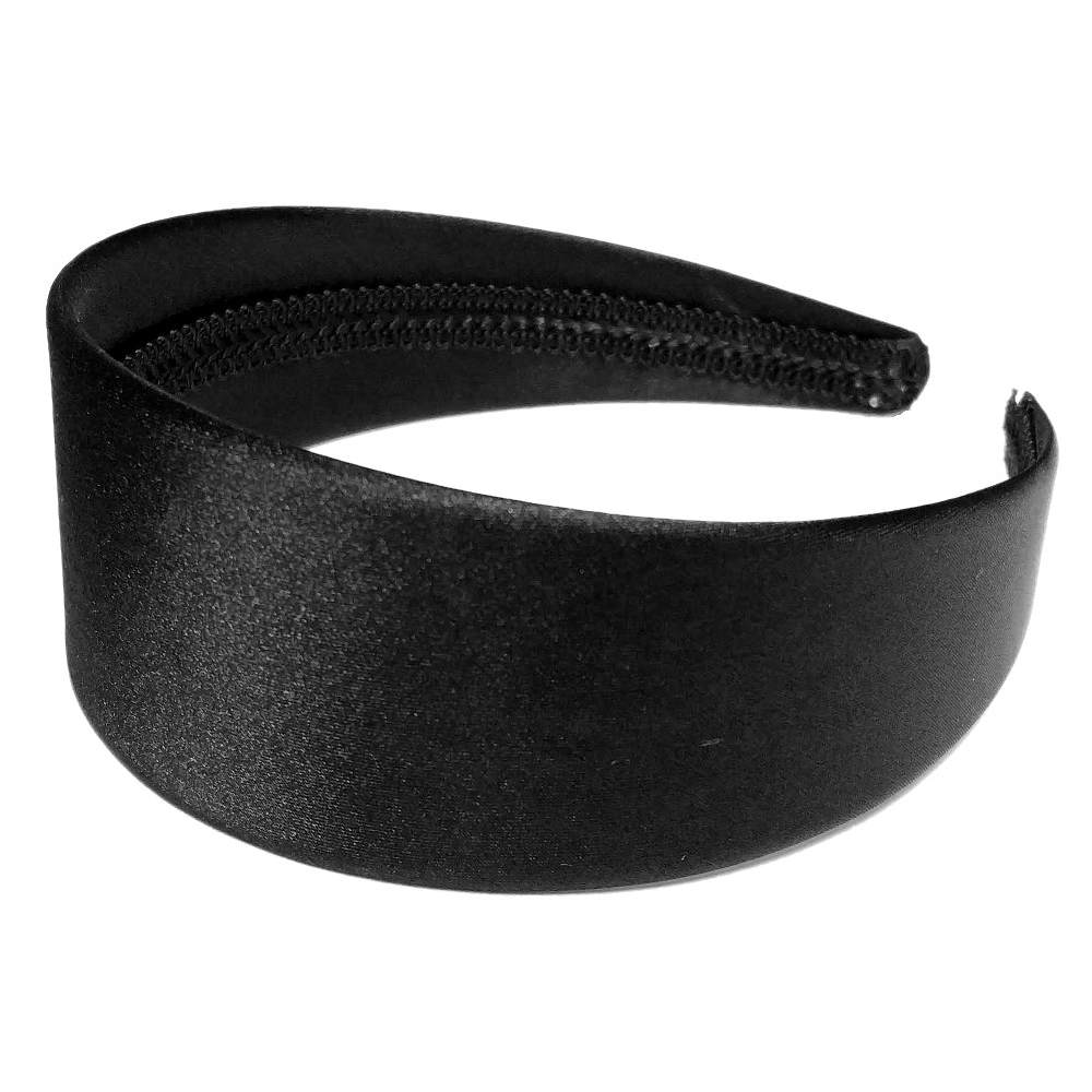 widest satin headbands, black