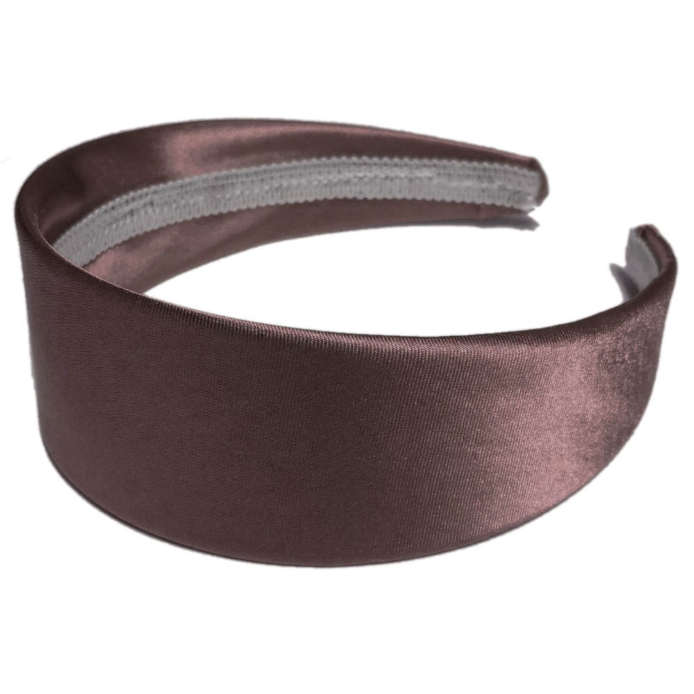 widest satin headbands, brown