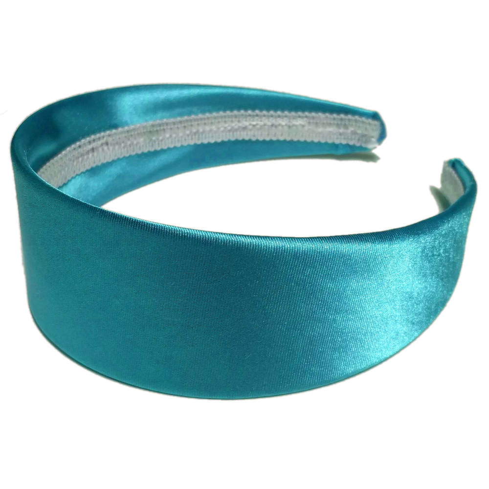 widest satin headbands, turquoise