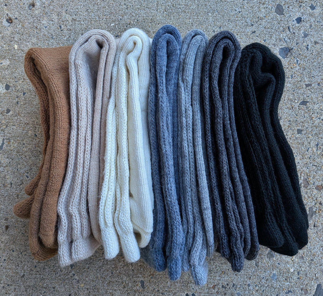 unisex alpaca slouch socks for wide calves