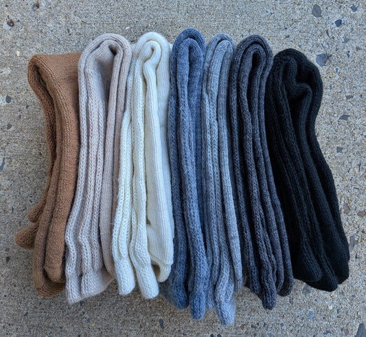 unisex alpaca slouch socks for wide calves