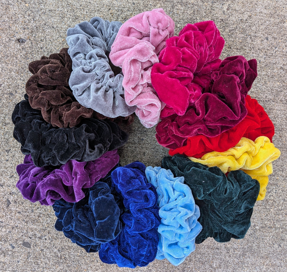 jumbo oversized velvet scrunchies