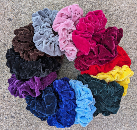 jumbo oversized velvet scrunchies