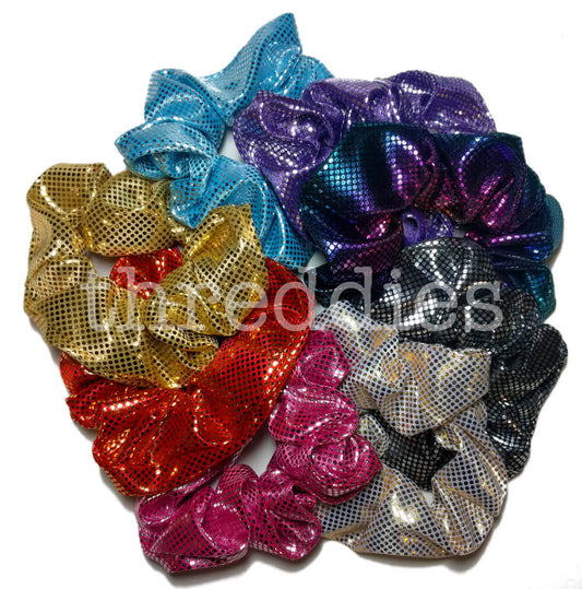 Threddies Shiny Foil hair Scrunchies